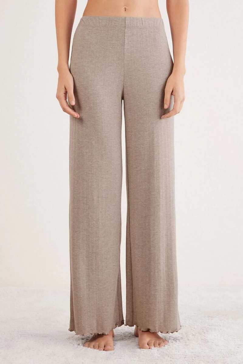 Luxyury Softness Full Length Modal Palazzo Pants with Cashmere