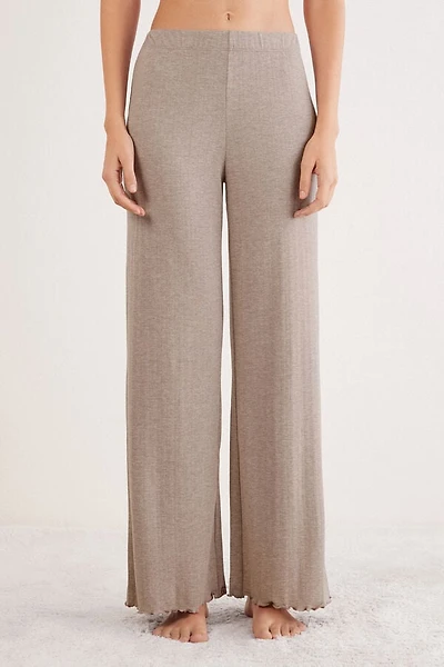 Luxyury Softness Full Length Modal Palazzo Pants with Cashmere