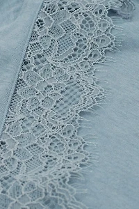 Ultralight Cashmere Lace Long Sleeve Shirt