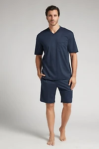 Premium Mercerized Cotton Short Pajamas