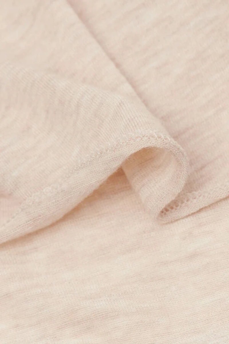 Long Sleeve Scoop Neck Top Ultralight Modal with Cashmere