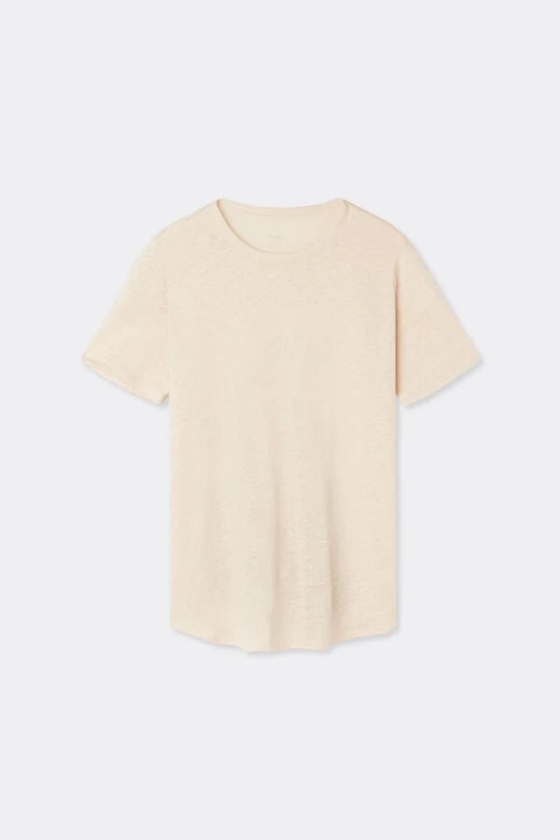 The Pure Linen Short Sleeve Top