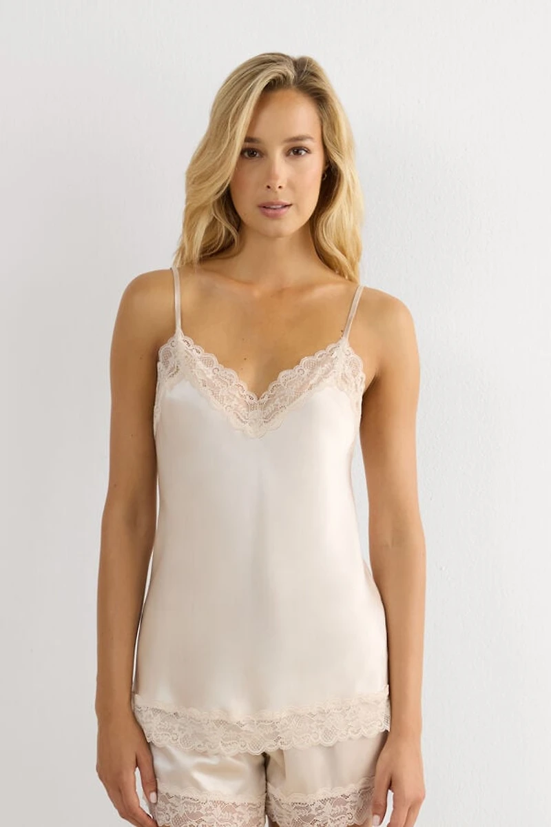 Lace and Silk Top