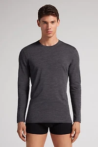 Long-sleeve Crew-Neck Merino-Wool Top