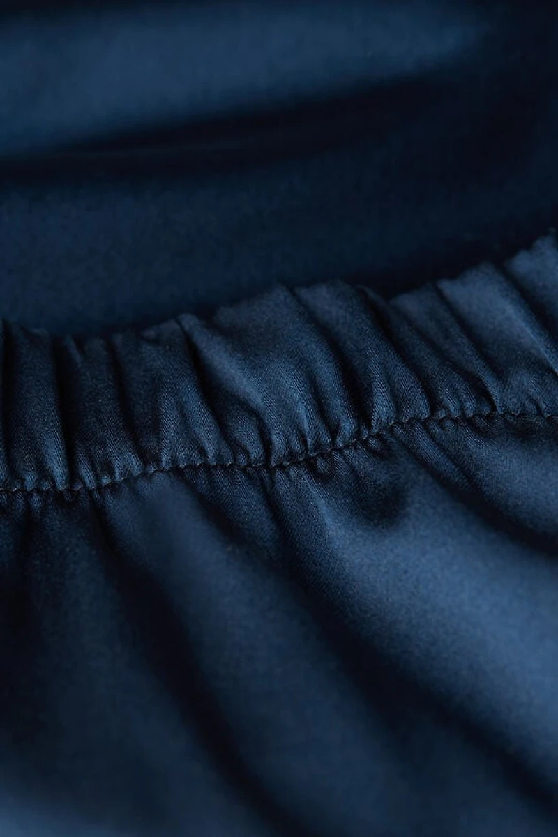 Piped Silk Shorts