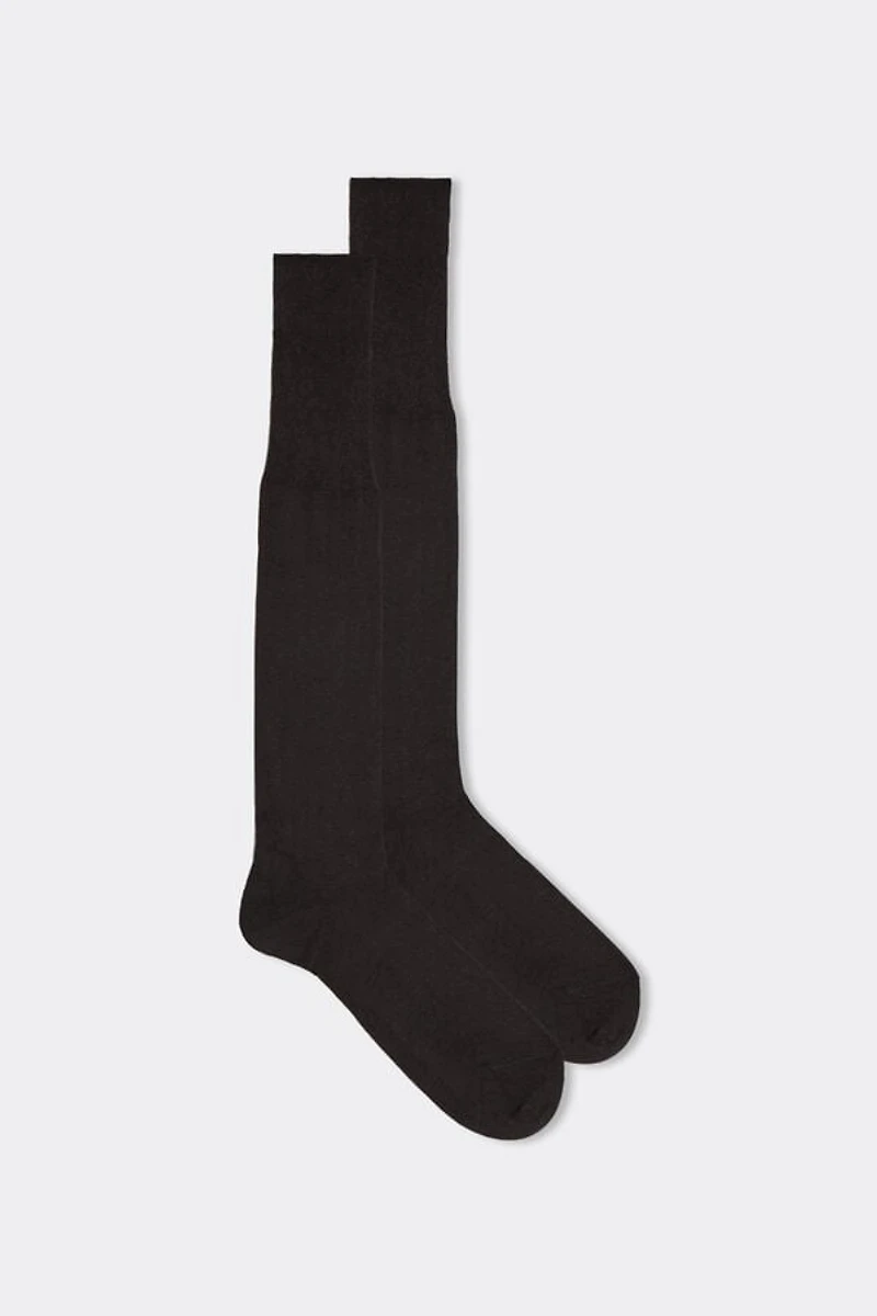 Tall Cashmere-Silk-Cotton Blend Socks