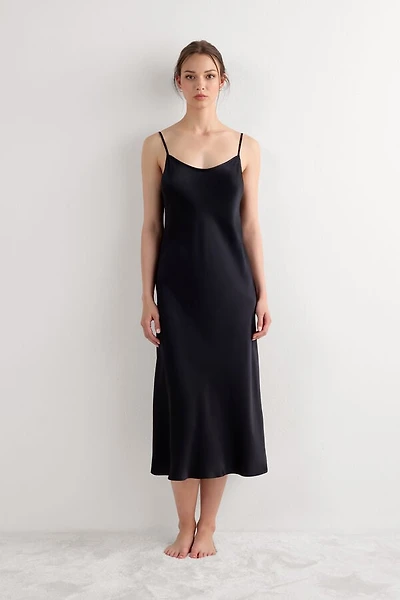 Midi-Length Slip Silk