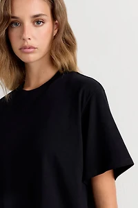Boxy Fit Short Sleeve Top Cotton