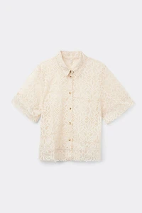 Italian Rivera Short Sleeve Lace Shirt