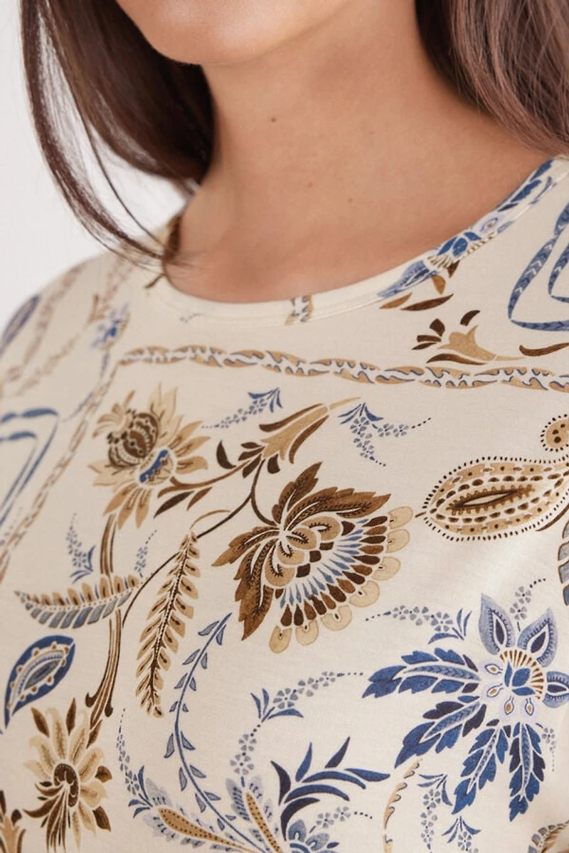 Italian Riviera Fresh Bamboo Short Sleeve Top