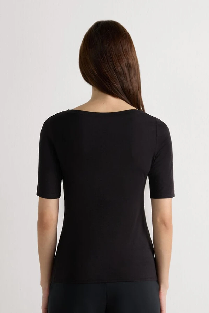 Fresh Bamboo Bateau Neck Top