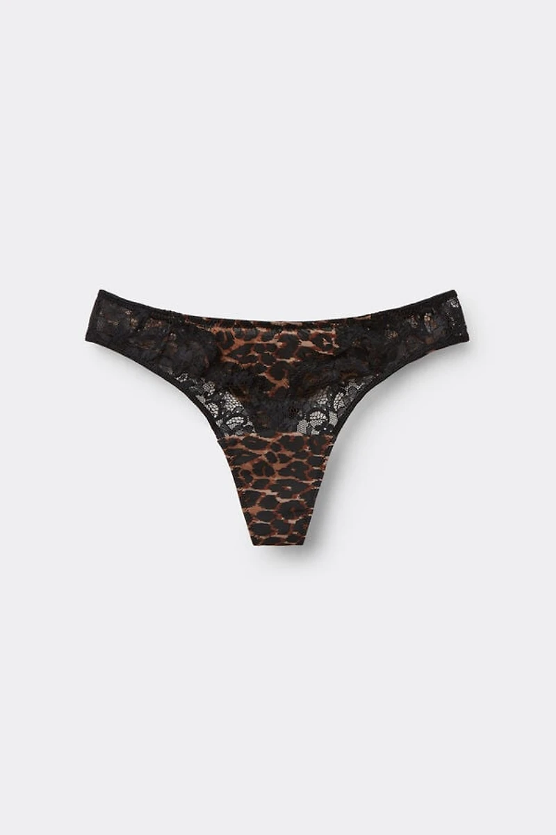 Sensual Attitude Animal Print Thong