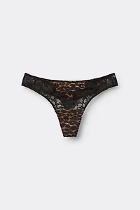 Sensual Attitude Animal Print Thong