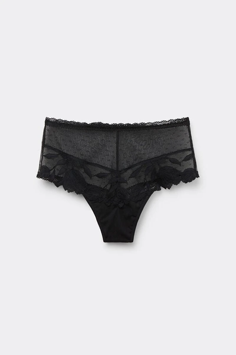 All About Flowers High Waist Hipster Brazilian