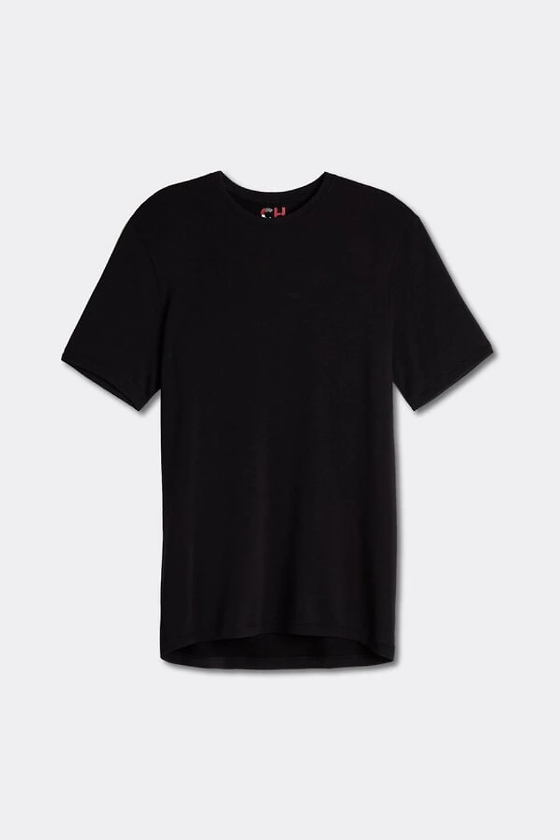 Short-Sleeve Modal-Cashmere Top