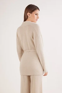 Belted Cardigan 100% Cashmere