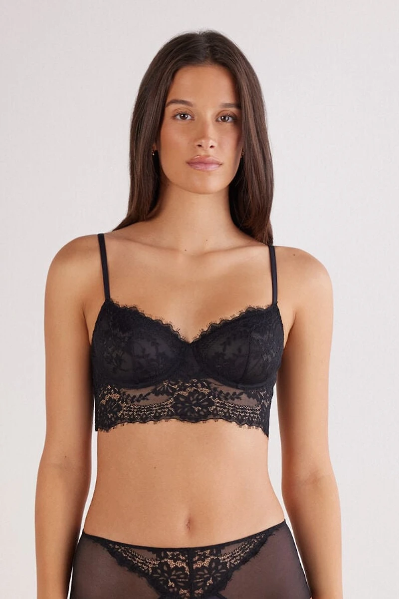 Sheer Glamour Balconette Bustier