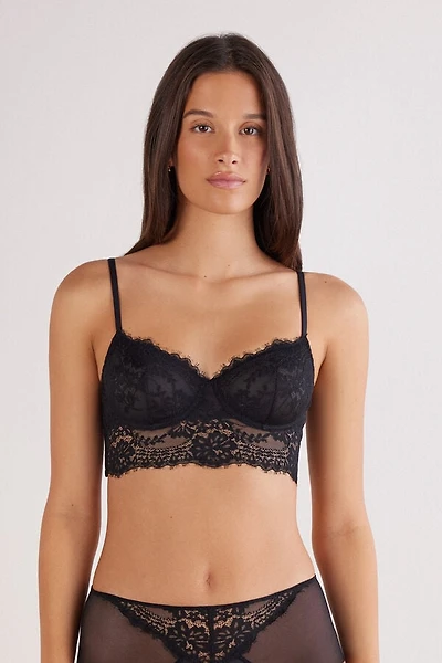 Sheer Glamour Balconette Bustier