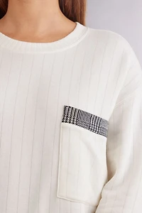 Royal Elegance Long Sleeve Ribbed Top