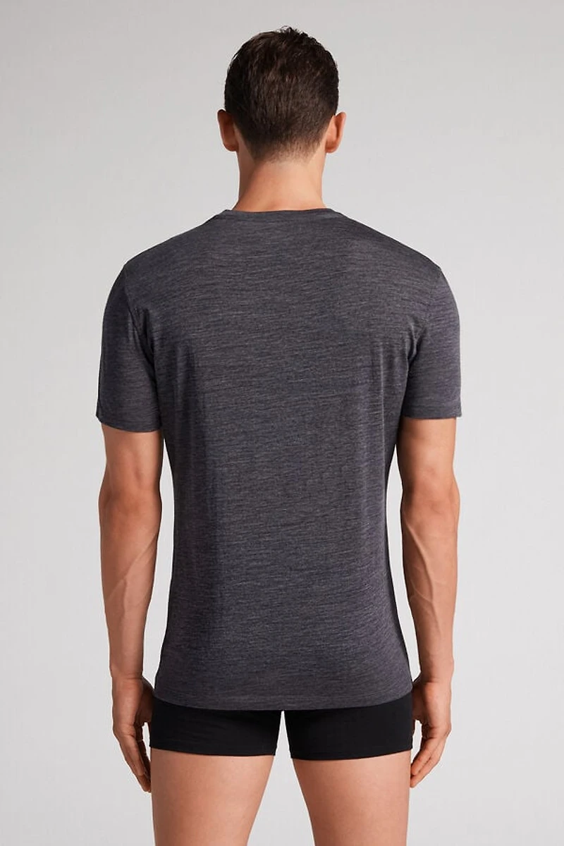 Stretch Merino Wool Short-Sleeve T-Shirt
