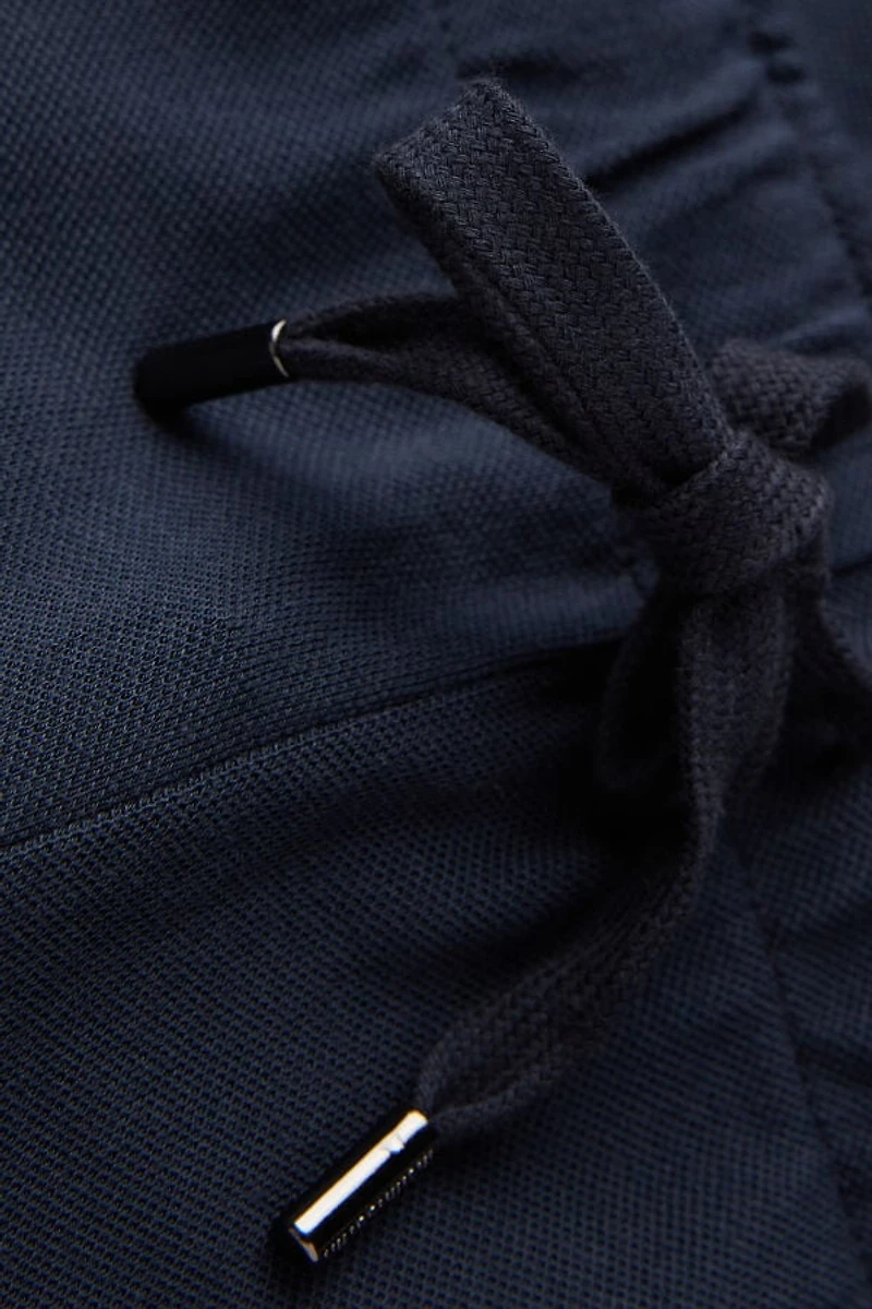 Modal and Silk Piqué Shorts