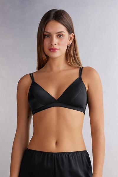 Emma Refined Everyday Bralette Triangle Bra Silk