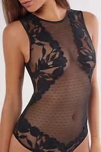 All About Flowers Lace and Tulle Bodysuit
