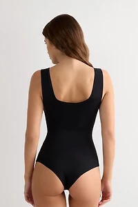Raw Edge Cotton Bodysuit