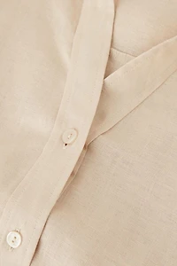The Pure Linen Short Sleeve Shirt Fabric