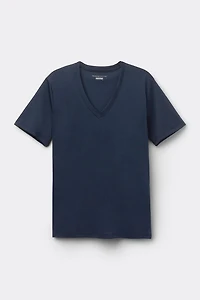Premium Mercerized Cotton V-Neck T-Shirt