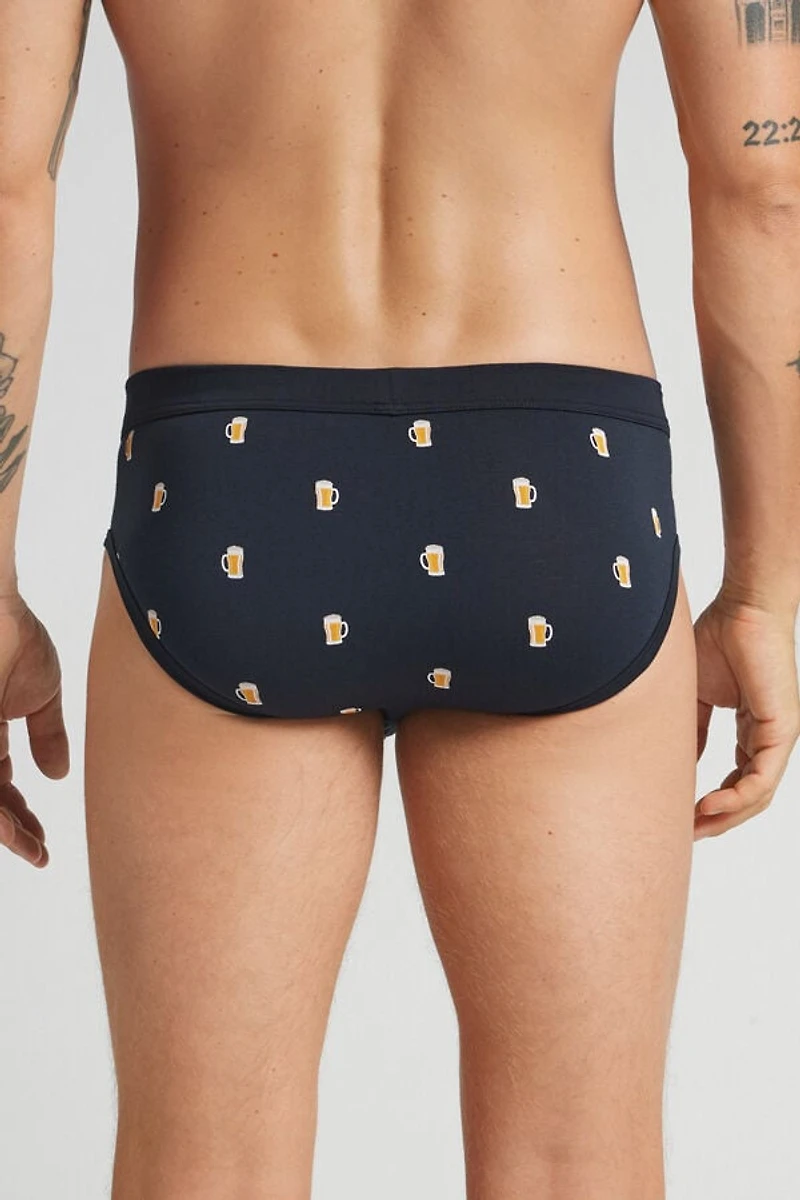 Beer Print Superior Cotton Briefs