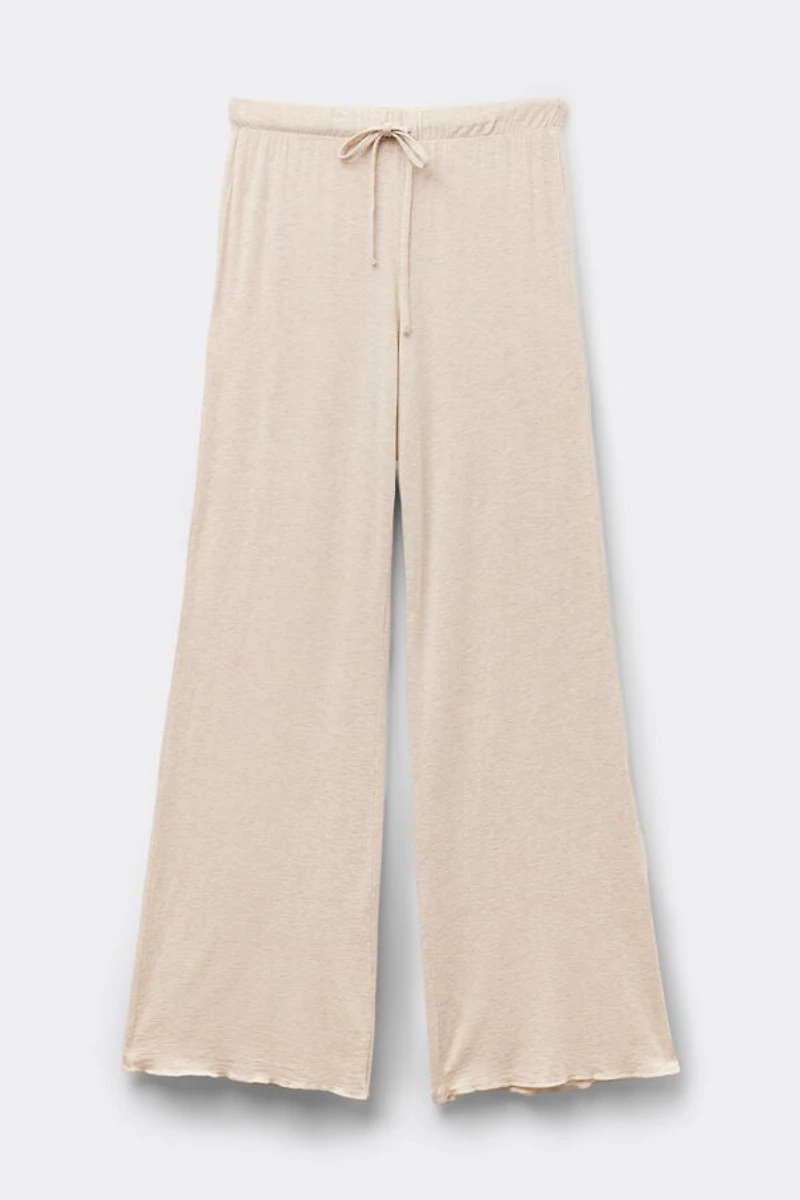Modal and Cashmere Long Palazzo Pants
