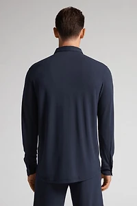 Modal and Silk Piqué Shirt
