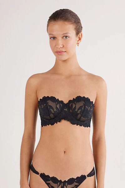 All About Flowers Balconette Bandeau Bra