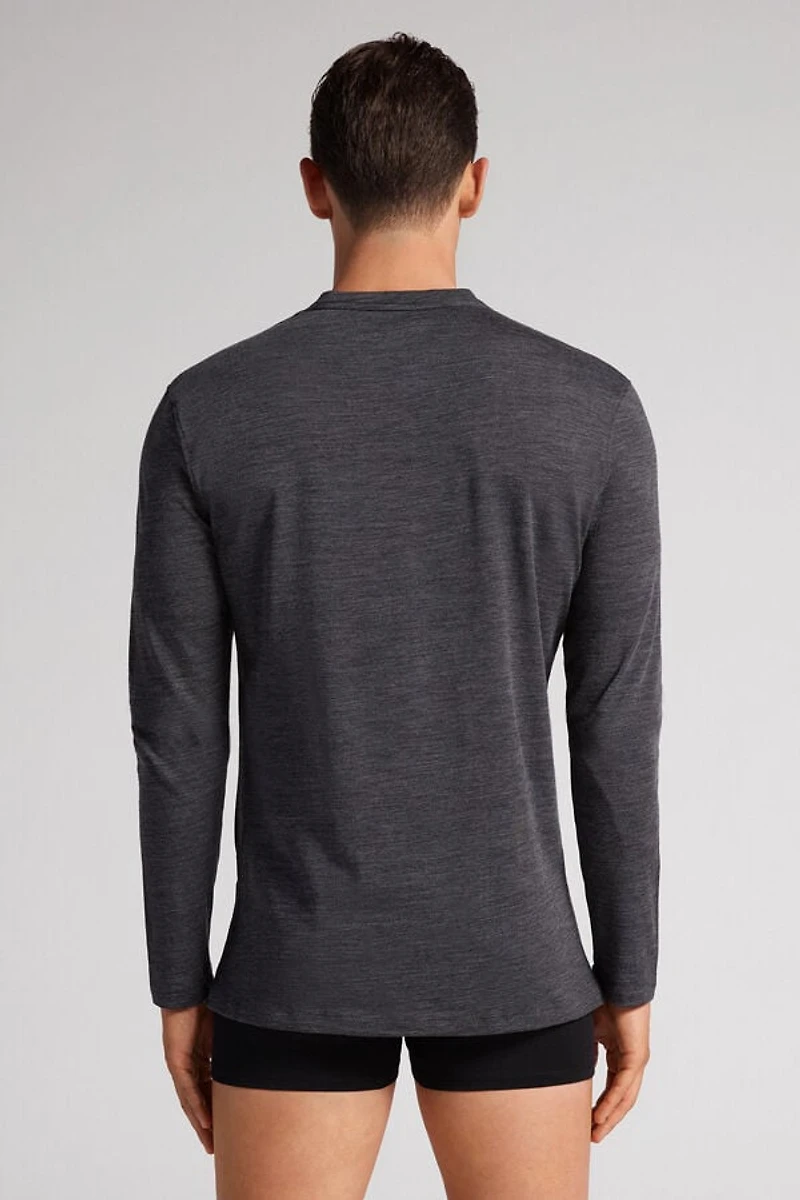 Long-sleeve Crew-Neck Merino-Wool Top