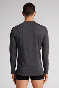 Long-sleeve Crew-Neck Merino-Wool Top