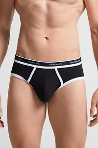 Natural Fresh Cotton Briefs with Logo