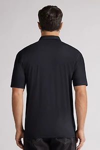 Short Sleeve Zip Polo Shirt Premium Mercerized Cotton