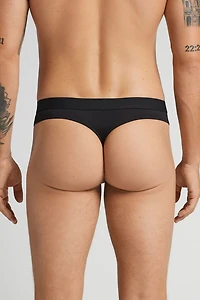 Microfiber Thong with Logo