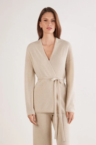 Belted Cardigan 100% Cashmere