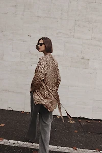 Pretty Savage Viscose Satin Kimono