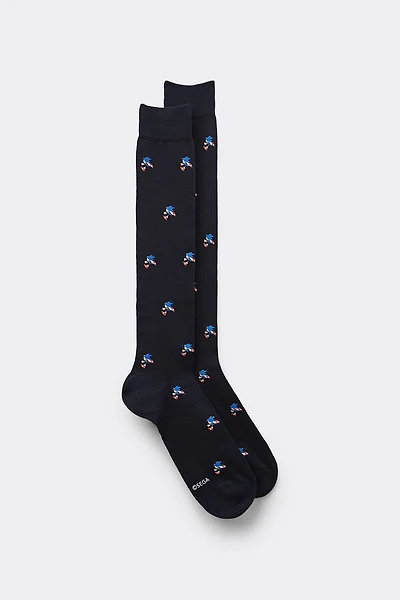 Sonic Print Cotton Knee Socks