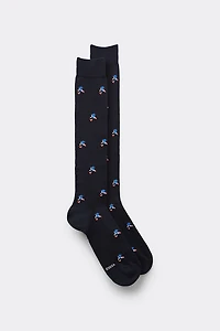 Sonic Print Cotton Knee Socks