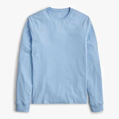 Long-sleeve washed jersey tee