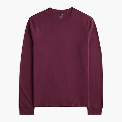 Long-sleeve washed jersey tee