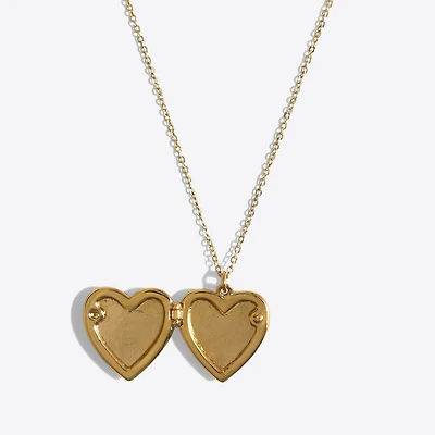 Girls' heart locket necklace