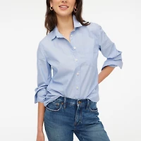 Signature-fit button-up shirt end-on-end cotton