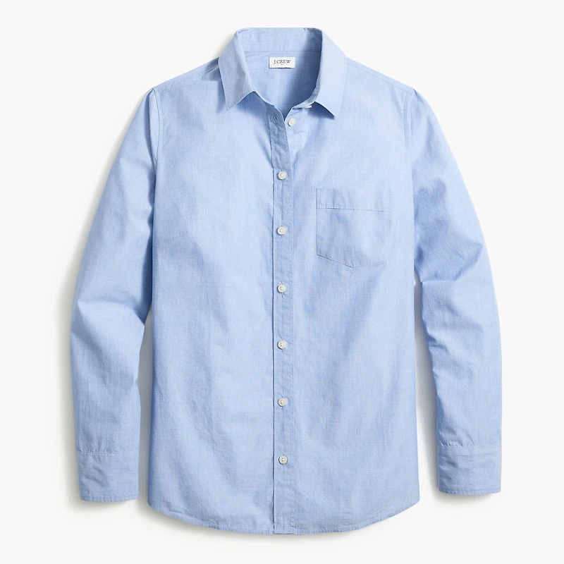 Signature-fit button-up shirt end-on-end cotton