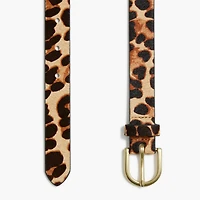 Leopard calf hair belt