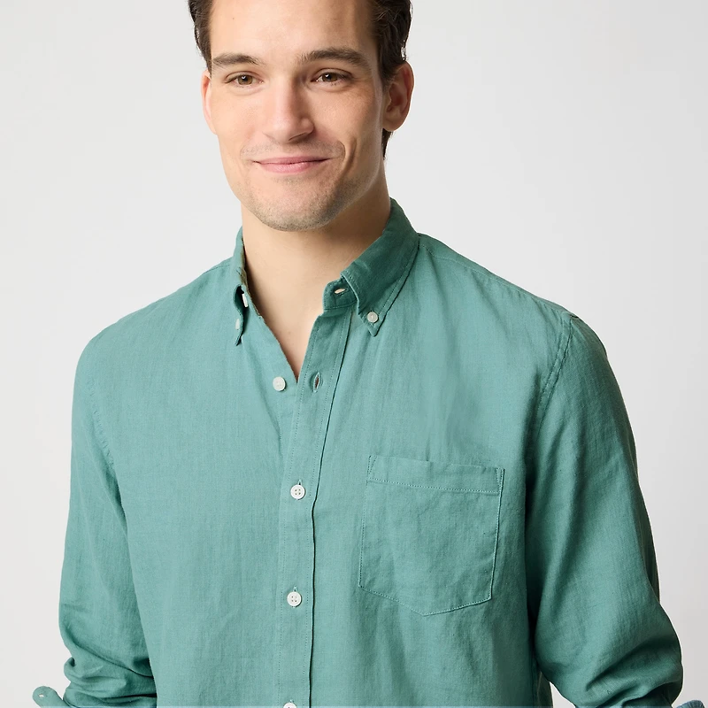 Classic linen-blend shirt